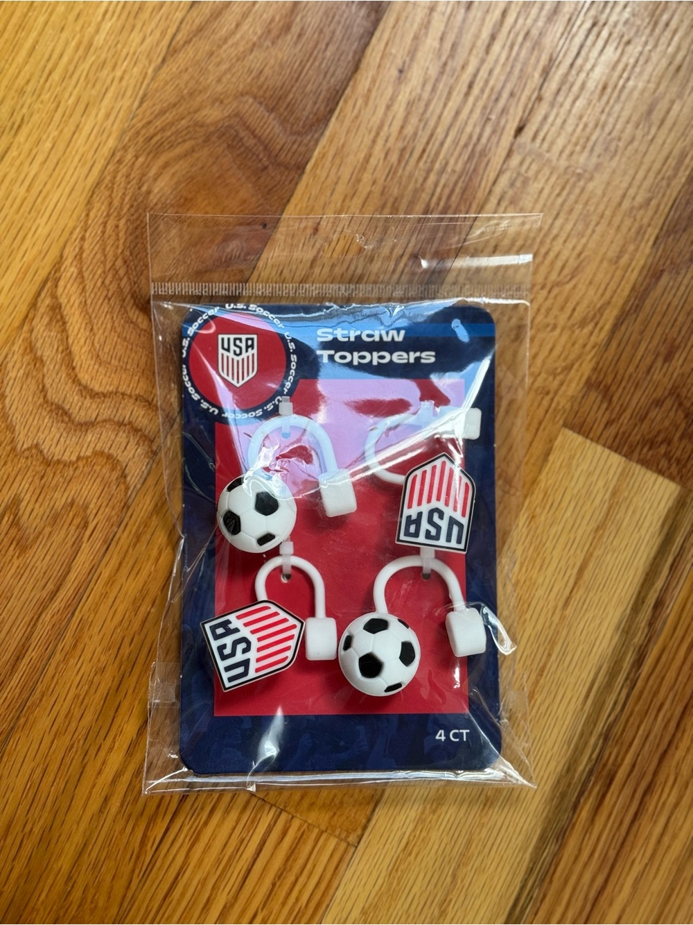 Soccer Kids Straw Toppers – White & Black